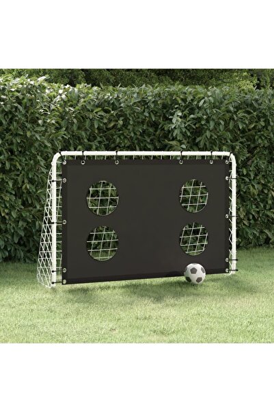 vidaxl Poartă de fotbal cu plasă de antrenament, 184x61x122 cm, oțel