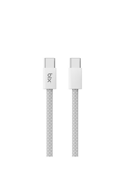 Bix T4CC 65W Type-C to Type-C Örgülü Manyetik Tasarım Hızlı Şarj ve Data Kabl...