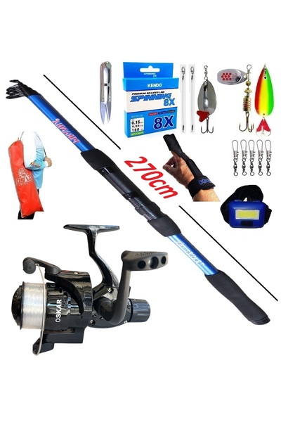 Oslo Turna Tele Spin Olta Takımı Seti Piranha Travel 270cm 50-150gr Oskar CB640