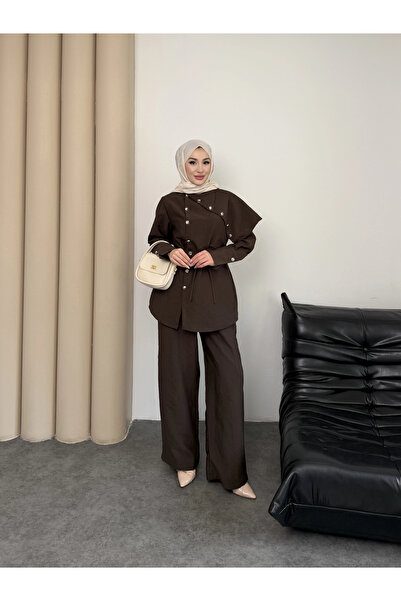 Mihran Butik Melina Model Coupra Fabric Detailed Women's Dress Set