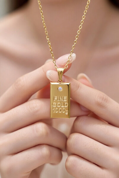 UKBA GOLD 14 Ayar Altın Külçe Kolye (XL)