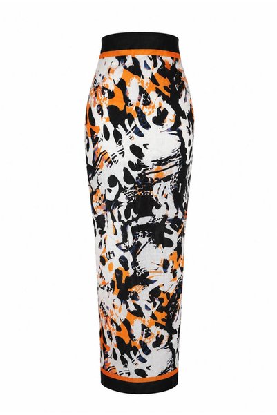 NUNE DESIGN Black Colored Multi-Patterned Pareo Voile Fabric 120 Cm*120 cm
