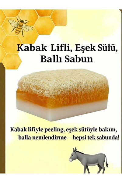 geula LİMPEZA Natural Pumpkin Fiber Donkey Milk and Honey Soap