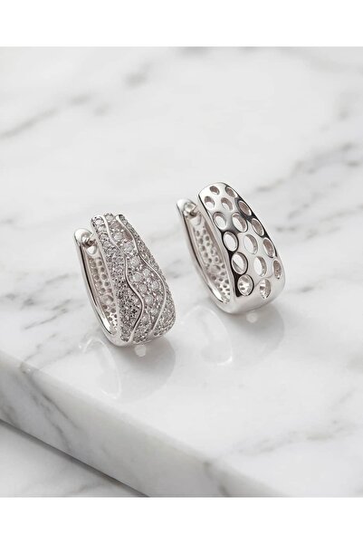 Portakal Esintisi Ondessa Inlaid Zircon Stone Wave Pattern Curved Hoop Steel ...
