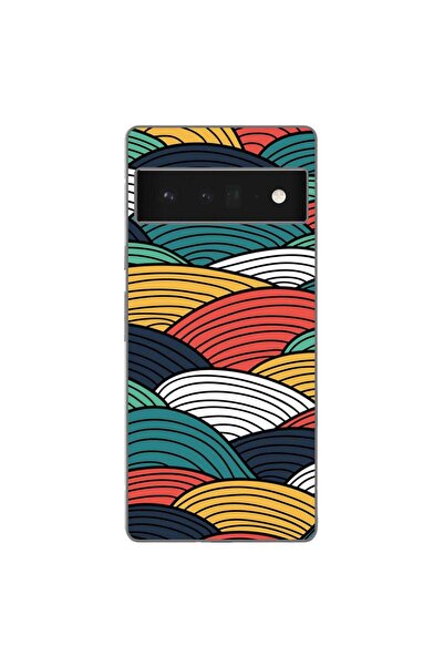 OEM Husa compatibila cu Google Pixel 6 Pro Silicon Gel Tpu Model Abstract Str...