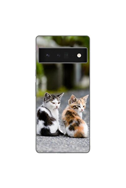 OEM Husa compatibila cu Google Pixel 6 Pro Silicon Gel Tpu Model Kitties