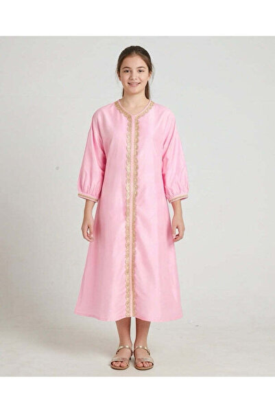 REDTAG Senior Girls Pink and Gold And Maxi Dress