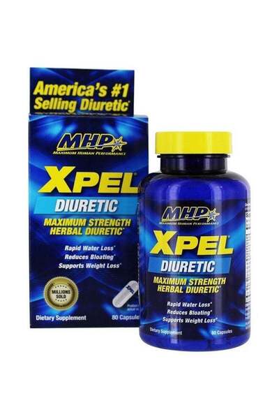 Mhp XPEL Diuretic, Rapid Water Loss, Dietary Supplements - 80 Capsules