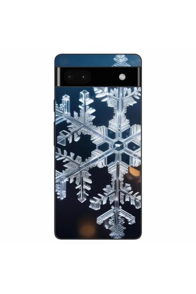 OEM Husa compatibila cu Google Pixel 6A Silicon Gel Tpu Model Big Snowflake