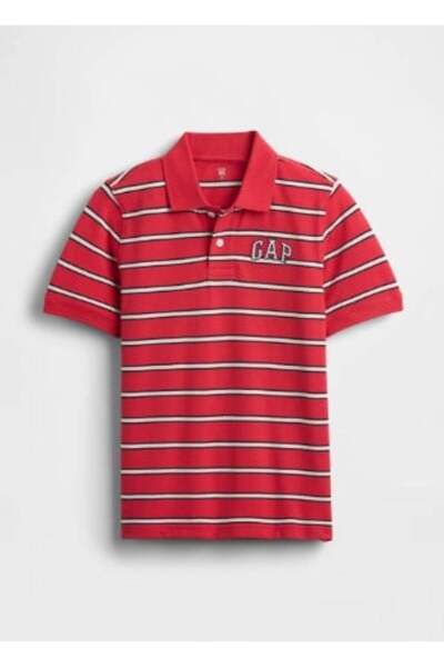 GAP Kids Gap Boys' Green Logo Detailed Pique Polo Collar T-Shirt 4-16 Years R...