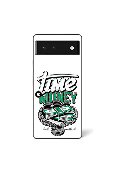 OEM Husa compatibila cu Google Pixel 6 Silicon Gel Tpu Model Mesaj Time Is Money