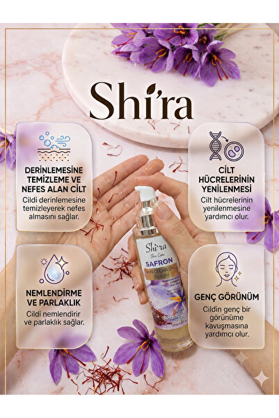 Shi'ra Safranlı Cilt Temizleme Serumu 125 Ml. Anti Aging Etkisi