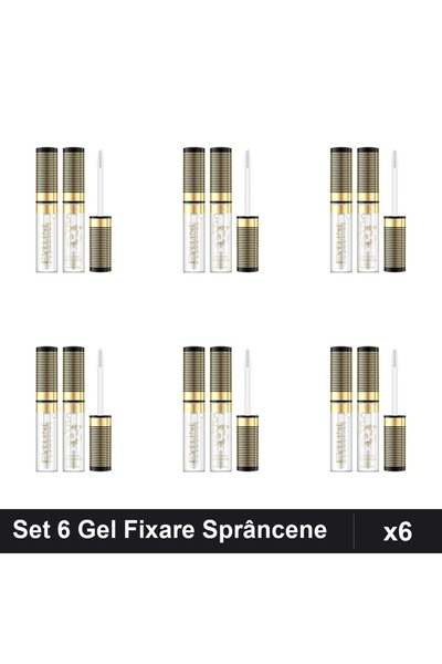 Makeup Set 6 Gel Fixare Sprâncene Ultra Fixing Brow&Go Eveline, Manichiură Pr...