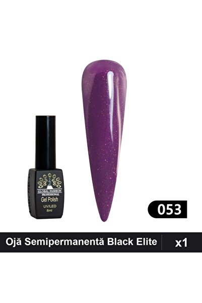 global fashion Ojă Semipermanentă Black Elite 8ml, Nuanță 053, Manichiură UV/LED