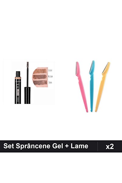 Ruby Rose Set 2 Eyebrows: Gel Mascara Medium + 3 Facial Blades,