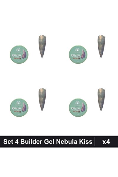 global fashion Set 4 Builder Gel Nebula Kiss Nr.11 15g, Constructie Unghii UV...