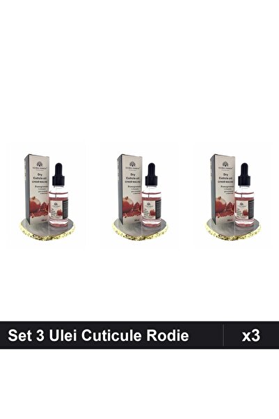 global fashion Set 3 Uleiuri Cuticule cu Pipeta, Aroma Rodie 30ml, Ingrijire ...