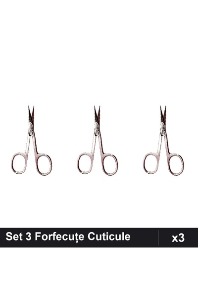 One Group Set 3 Forfecuțe Profesionale Cuticule One Group, Clești Unghiere Ma...
