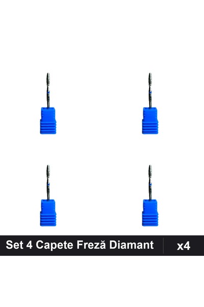 NAİLS Set 4 Capete Freză Diamant Unghii, Manichiură Profesională Pedichiură