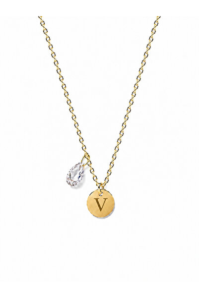 Rossetto Atelier Stainless Steel V Letter Chubby Necklace