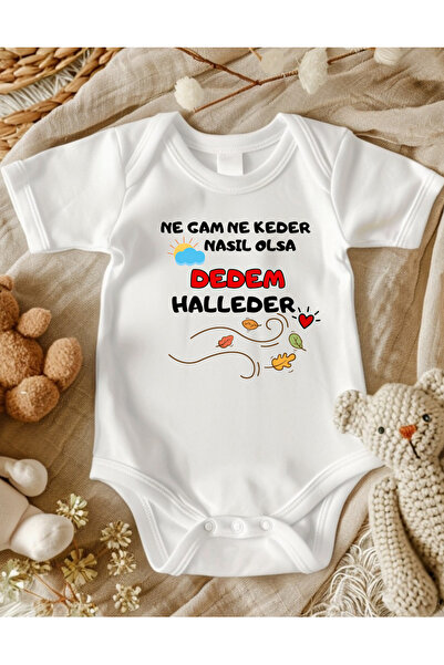 lupi Dede İçin Yazılı Bebek Zıbın Body Unisex