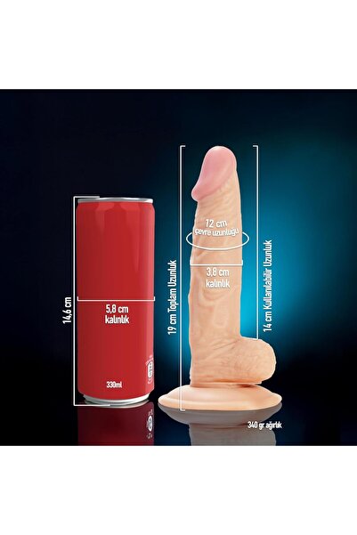 Dr.Jam 19 cm Realistik Dildo Güçlü Vantuzlu Ultra Yumuşak Silikon Yapay Penis