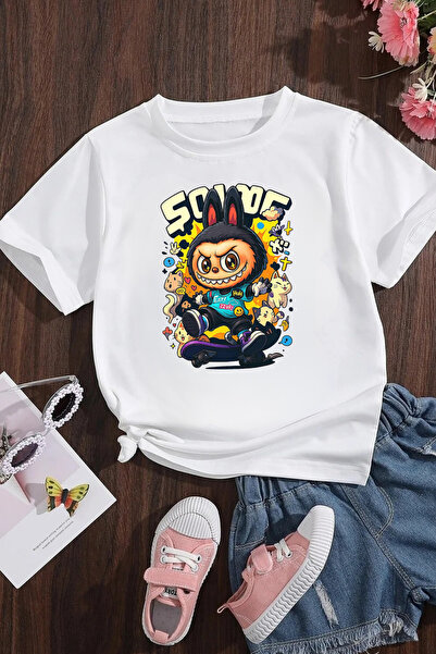 Canlook Labubu Printed Cotton Girls' Tshirt