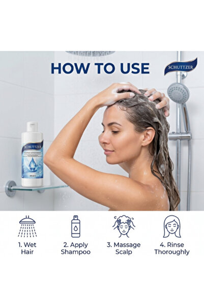 SCHUTTZER Șampon anti-mătreață 250ml – Formulă pentru îngrijirea scalpului cu Zinc și Pantenol pentru un păr curat și proaspăt