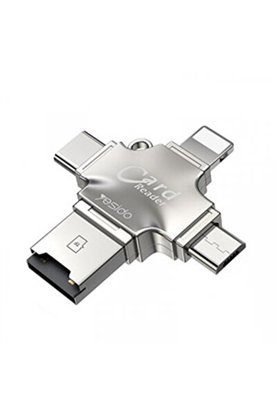Yesido Cititor de carduri USB / USB-C / Lightning / microUSB GS13, microSD, A...