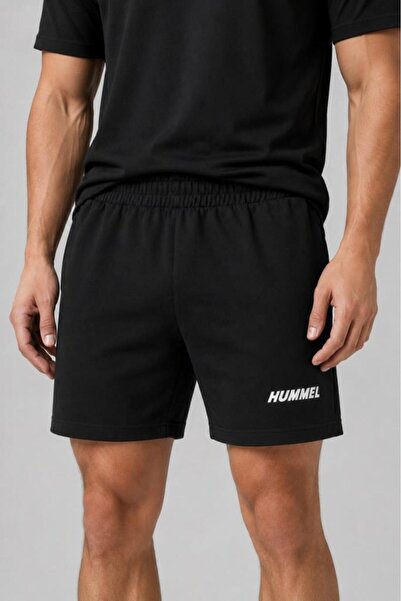 hummel Elemental Cotton Shorts Siyah Basic Erkek Şort Modeli