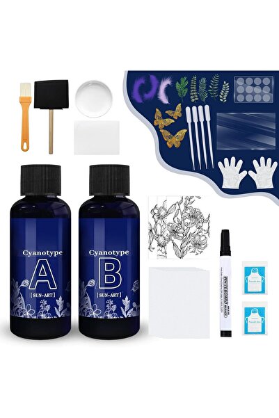 Miioto Kit de cianotipie, Set de cianotipie, Potrivit pentru proiecte de vops...