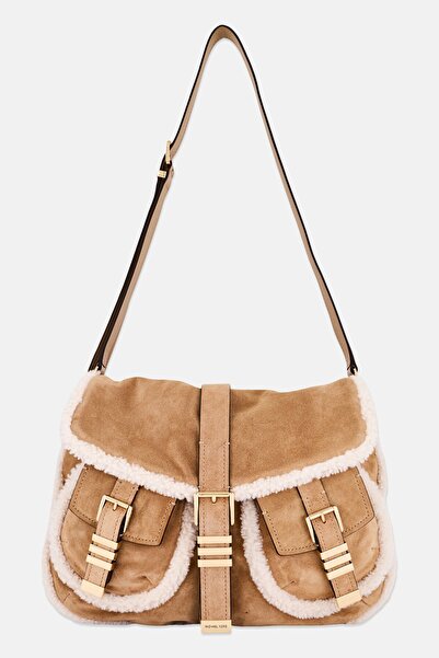Michael Kors Women Brand Logo Shoulder Bag, Tan