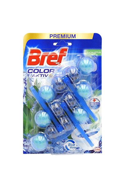 SOHO Toilet Air Freshener, Bref, Color Aktiv Balls 3 X 50 g Eucalyptus,