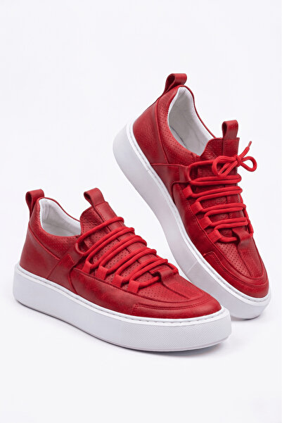 Zerenyus Zrc159 Premium Lace-Up Orthopedic Men's Sneaker Red