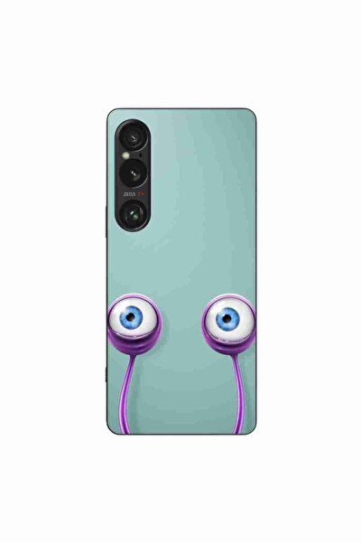 OEM Калъф, съвместим със Sony Xperia 1 VI, силиконов гел TPU, модел  "Очи на ...