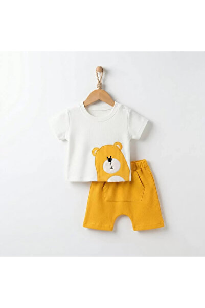 Generic Brand 6/24 Month Waffle Fabric Teddy Bear Embroidered Baby Set Maripo...