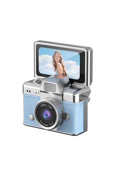 kozo-f Retro Tarzı Dijital Kamera Yüksek Çözünürlüklü Mini Vlog Kamerası 1280...