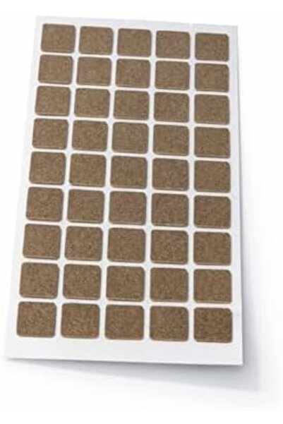 Yıldızan Adhesive Felt Pad, Brown, Square, for Sofa Leg, Prevents Scratches a...