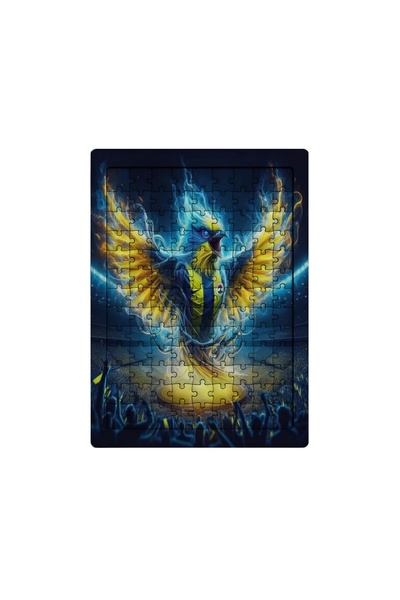 Ghostbastır Yellow Navy Blue 99 Piece Standing Puzzle – Decorative Children's...