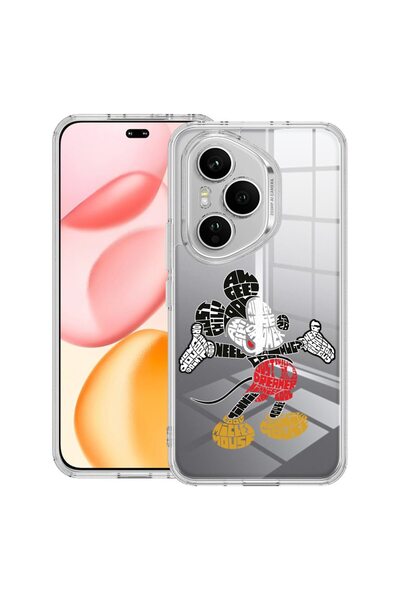 bestcase Διαφανής Θήκη Σιλικόνης για Honor 400 Pro, Καλλιγραφία Μίκυ Μάους, 2...