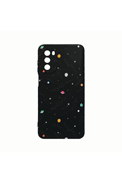 bestcase Силиконов калъф, съвместим с Motorola Moto G82 / Moto G52, Вселена, ...