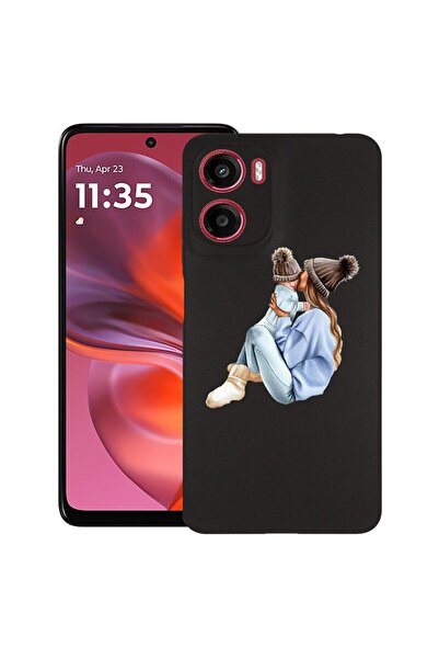 bestcase ¬Æ Husa pentru Motorola Moto G06 cu Design Girl Mom With a Boy, TPU ...