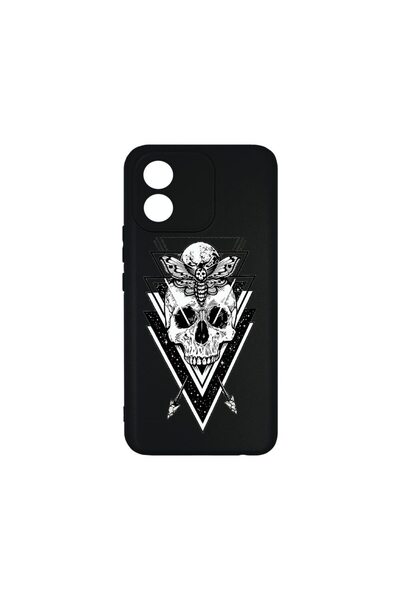 bestcase Тънък силиконов калъф 0.8ММ, съвместим с Honor X5, с дизайн на череп...