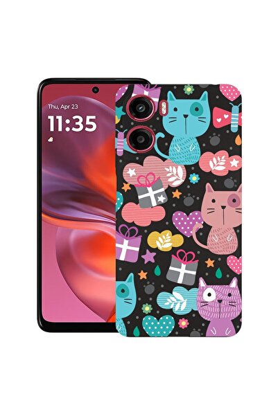 bestcase ¬Æ Husa pentru Motorola Moto E15 / Moto G05, Lovely Cat, Slim Silico...