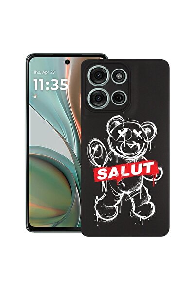 bestcase Калъф за Motorola Moto G15, Мече Хелоу, Тънък силиконов 0.8ММ, Ударо...
