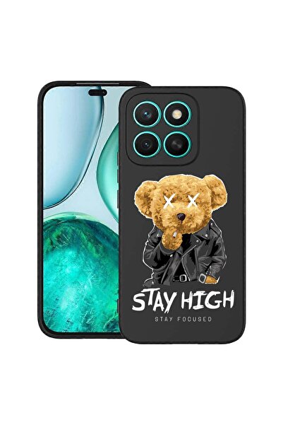 bestcase Husă pentru Honor X8C, Stay High Teddy Bear, Silicon subțire de 0.8M...
