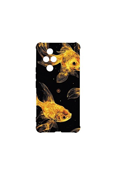 bestcase Husa Anti Shock 1.5MM, compatibilă cu Honor 200 Pro, Gold Fishes, Te...