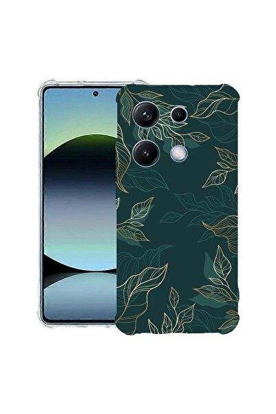 bestcase ¬Æ Husa Anti Shock pentru OPPO Reno13 cu Design Green Feathers, 2052...