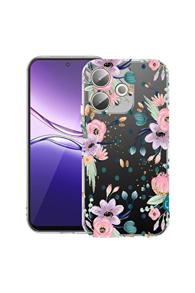 bestcase ¬Æ Husa Clear Silicon pentru OPPO A5 Pro 5G, Flowers Collection, 204...