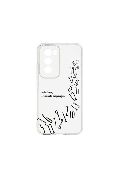 bestcase ¬Æ Husa Clear Silicon 2MM, Compatibila Cu OPPO Reno12 5G, I'm Late A...